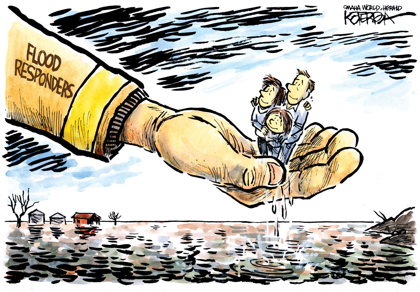 Flood Responders by Jeff Koterba, Omaha World Herald